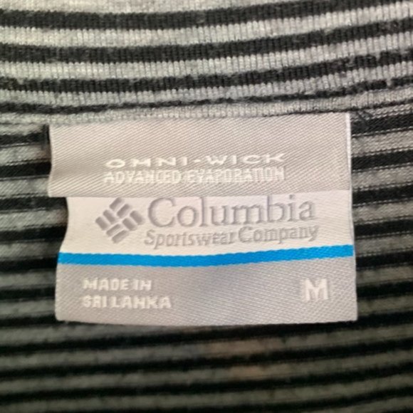 Columbia Black & Gray Striped Quarter Zip Long Sleeve - Picture 4 of 6